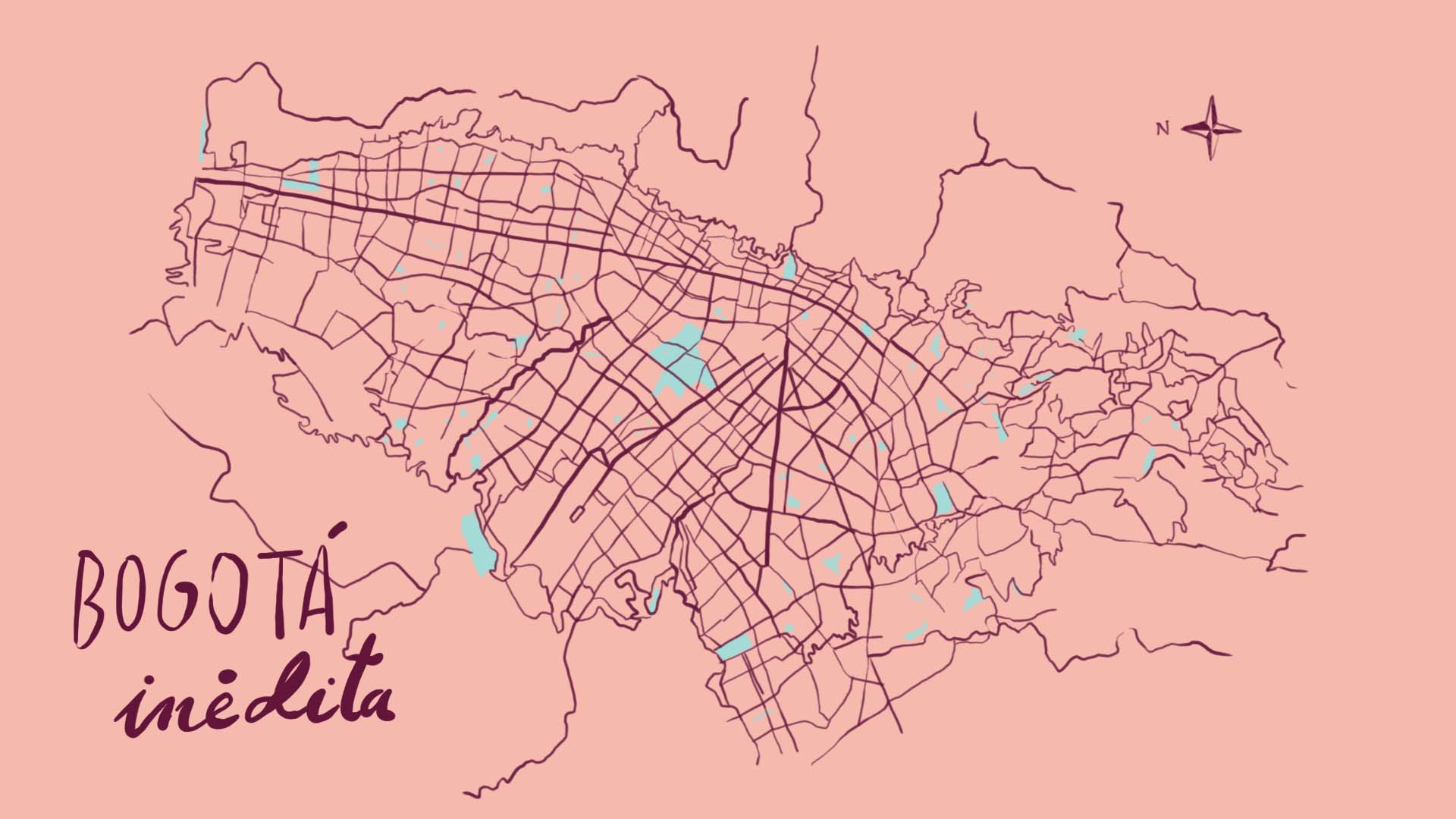 Mapa de la Bogotá inédita