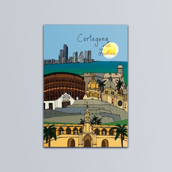 Postal ilustrada de Cartagena