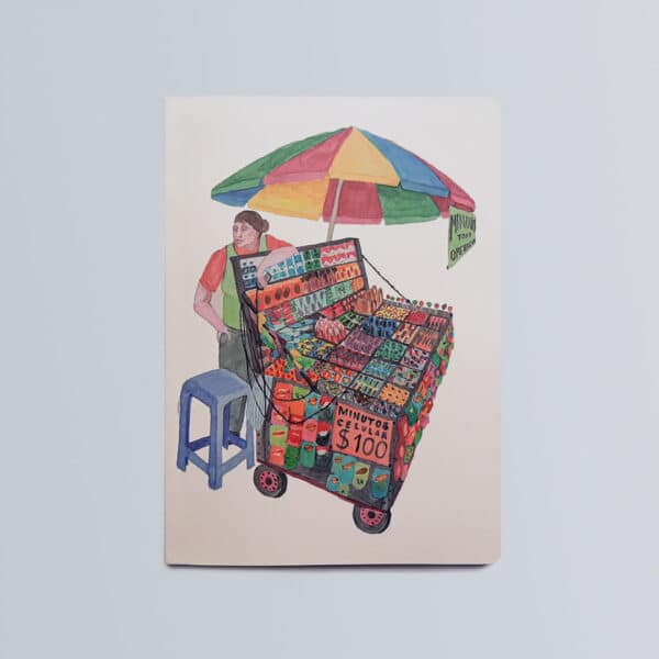 Cuaderno con ilustración del carrito ambulante