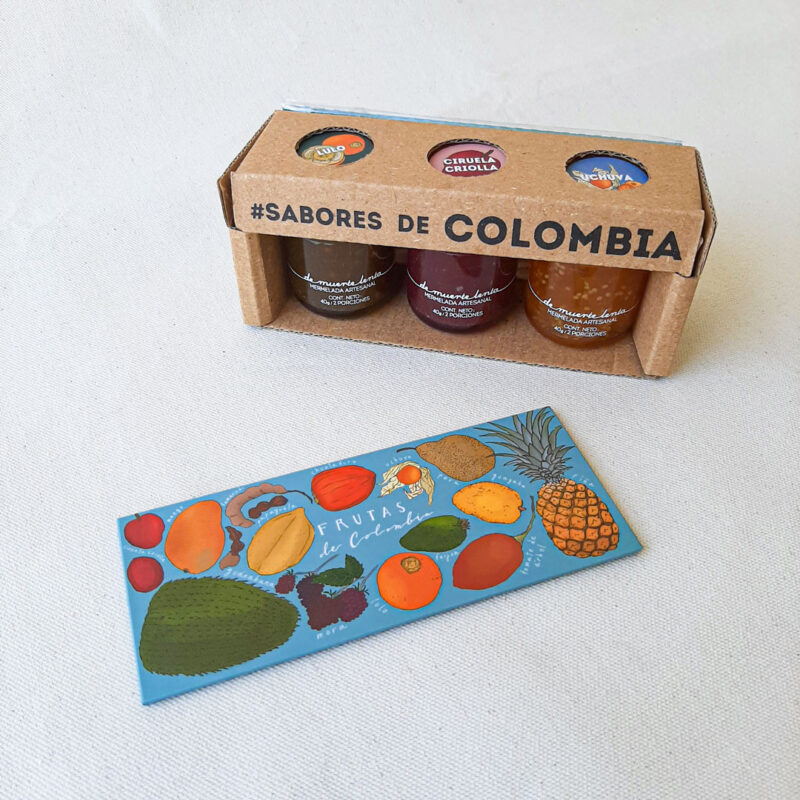 Kit imán de frutas colombianas y mermeladas