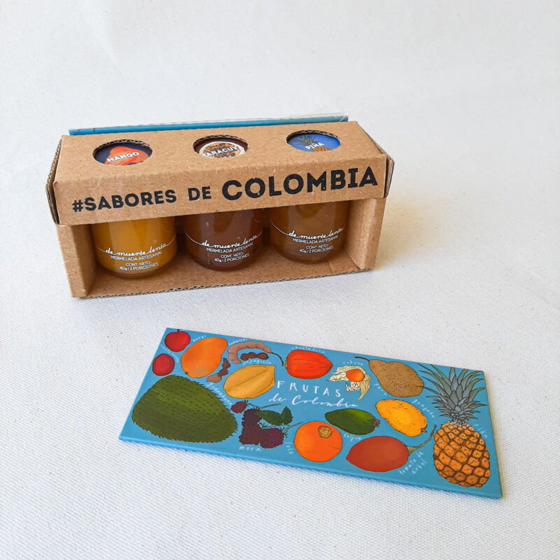 Kit imán de frutas colombianas y mermeladas