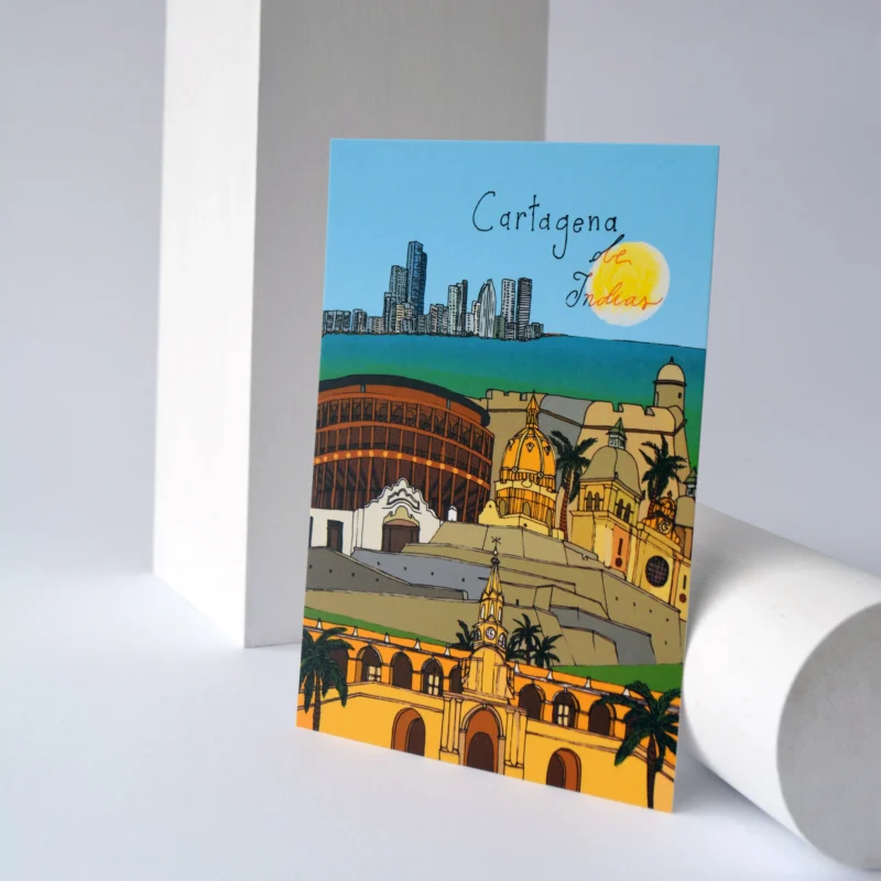 Postal ilustrada de Cartagena