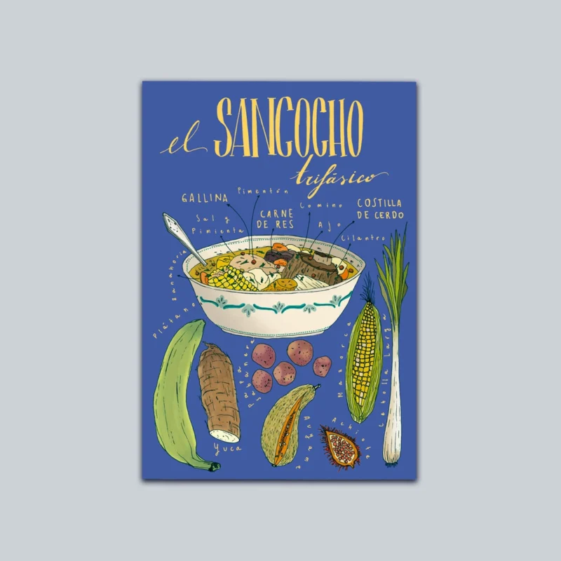 Postal ilustrada del Sancocho trifásico